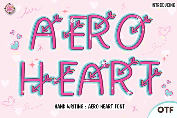 Aero Heart: Festive Hand-Lettered Font for Web and Digital Design