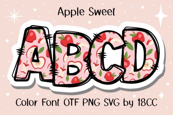Apple Sweet: A Color Font for Crafters and Makers