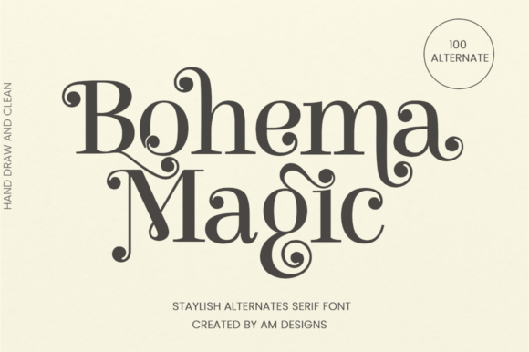 Bohema Magic: A Stylish Serif Font for Makers and Printables Creators