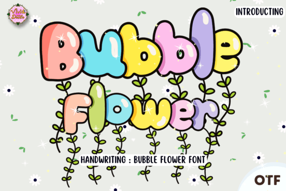 Bubble Flowers: A Festive Hand-Lettered Font for Cheerful Editorial Design