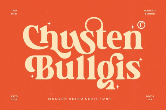 Chusten Bullgis: A Nostalgic Serif Font for Editorial Charm and Vintage Appeal