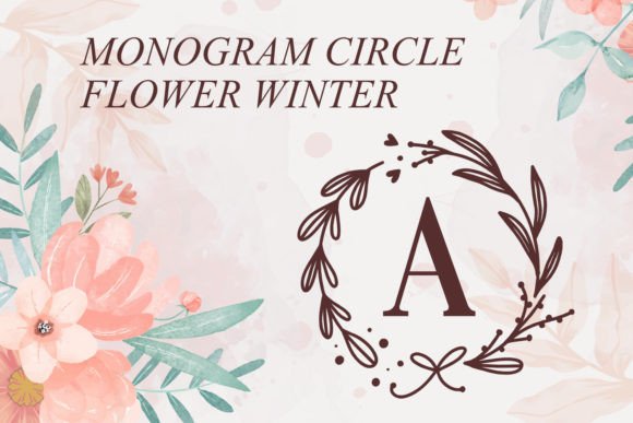 Circle Flower Winter: A Stylish Monogram Font for Elegant Campaign Design