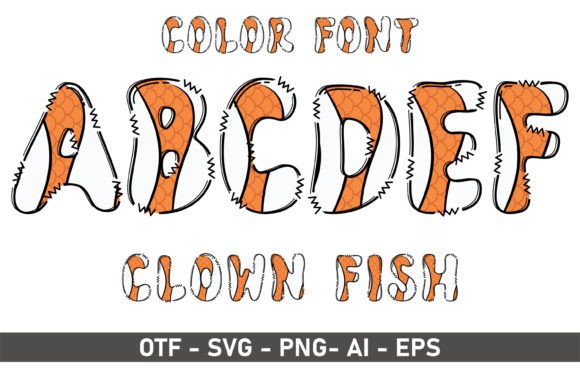 Clown Fish Font: Playful Color Typography for Crafters and Makers