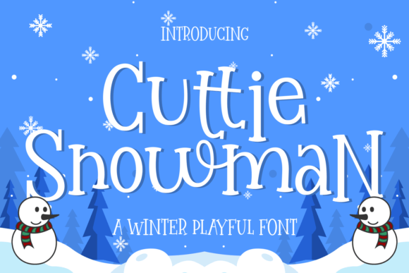 Cuttie Snowman: A Festive Serif Font for Winter Branding