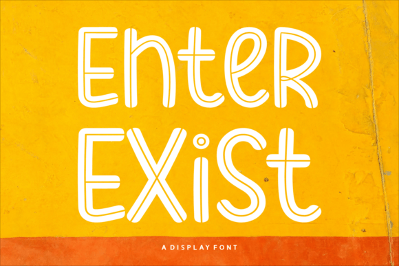 Enter Exist: A Charming Inlined Display Font for Brand-Forward Business Design