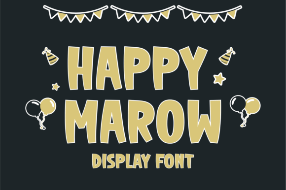 Happy Marrow: A Bold Display Font for Joyful Editorial Design