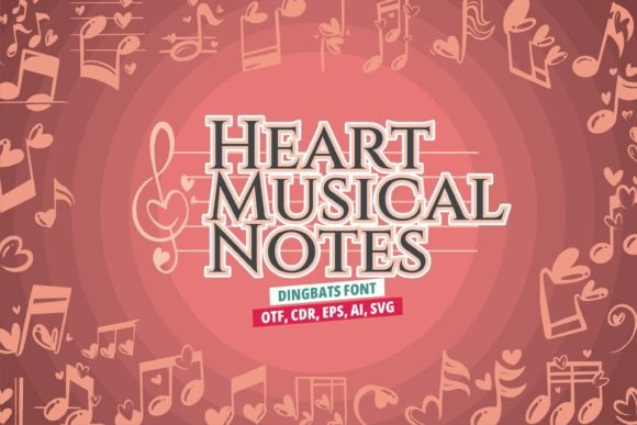 Heart Musical Notes: A Playful Dingbat Font for Creative Editorial Design