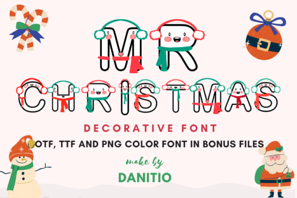 Mr.christmas: A Festive Decorative Font for Handmade Holiday Designs