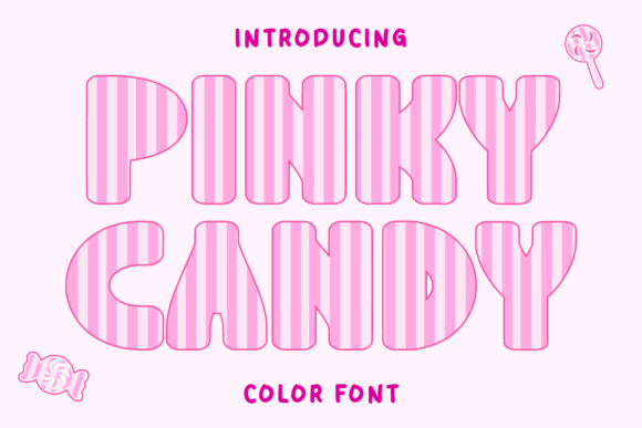 Pinky Candy: A Cute Decorative Color Font for Festive Campaigns