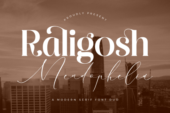 Raligosh Mendophelia: A Modern Serif Font Duo for Elegant Editorial Design