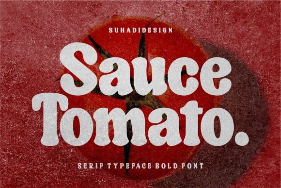 Sauce Tomato: A Bold Retro Serif Font for Makers and Design Lovers