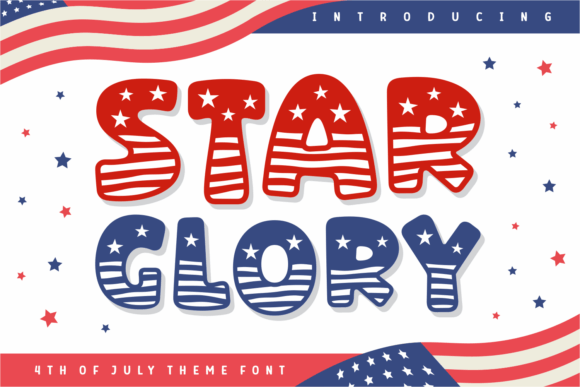Star Glory Font: A Patriotic Decorative Typeface for Bold Designs