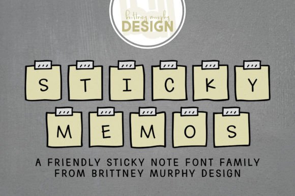 Sticky Memos: A Playful Decorative Font for Crafters and Product Designers