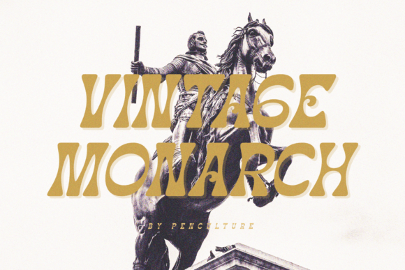 Vintage Monarch: A Psychedelic Retro Serif Font for Bold Digital Branding