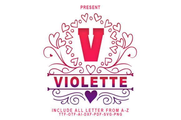 Violette Lovely Monogram: A Decorative Font for Elegant Branding