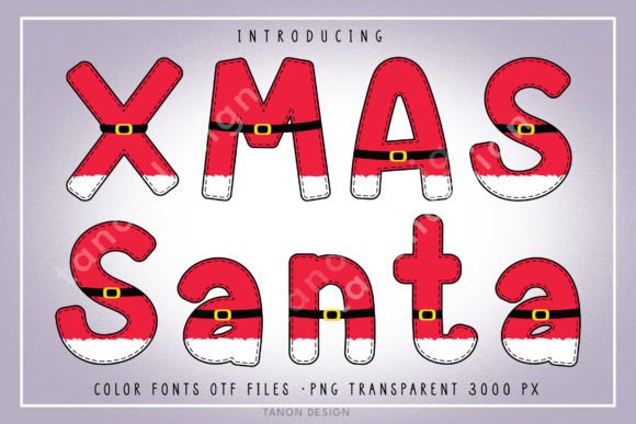Xmas Santa Color Font for Festive Campaigns and Holiday Designs